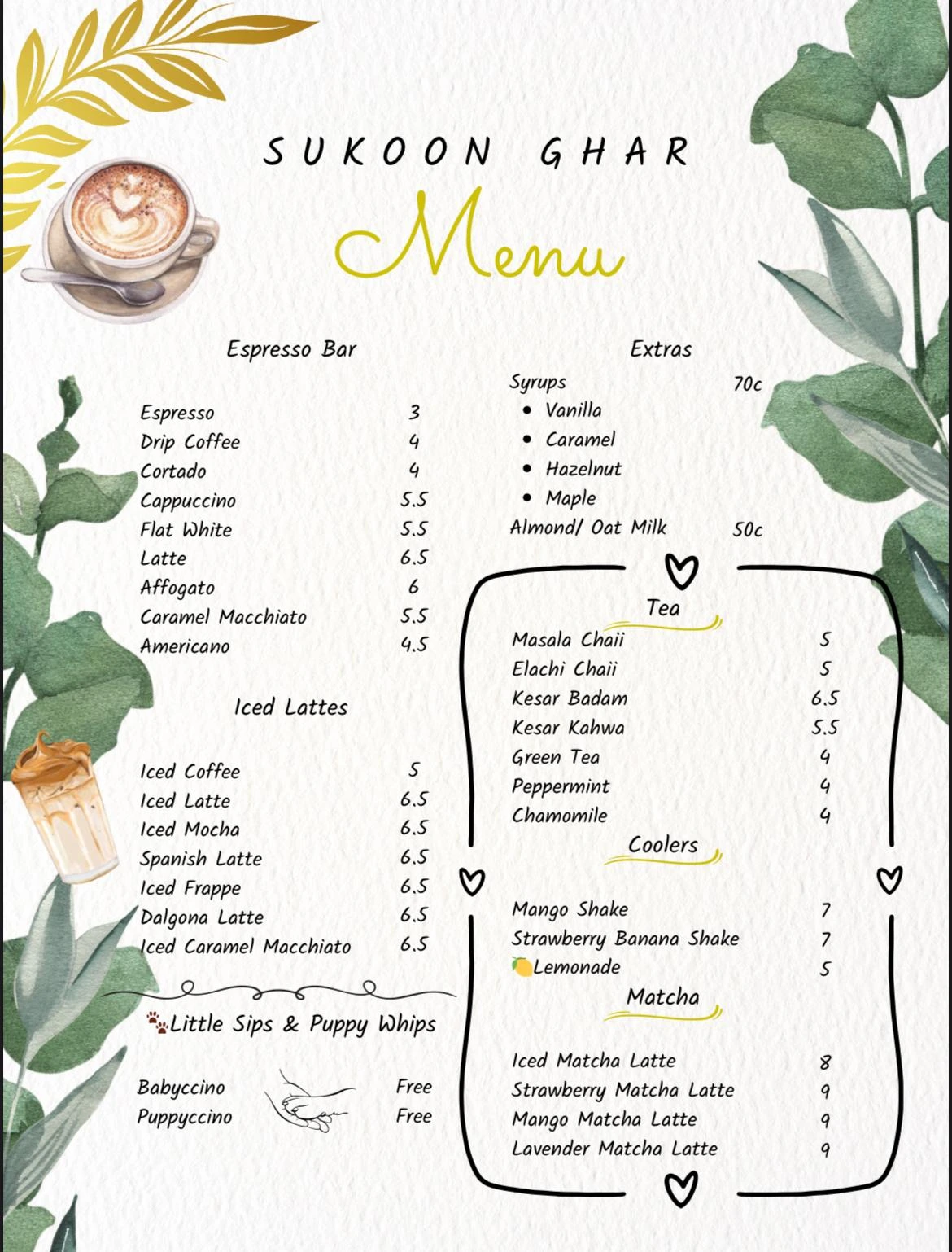 Menu page 1